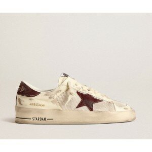 Golden Goose Stardan In Nappa And Mesh With Wine-red Suede Star And Heel Tab