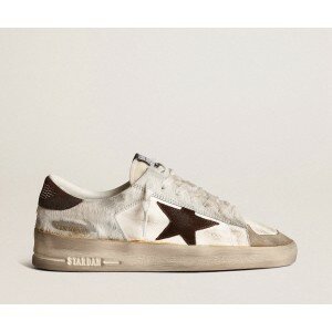 Golden Goose Stardan In Nappa And Pony Skin With Brown Suede Star